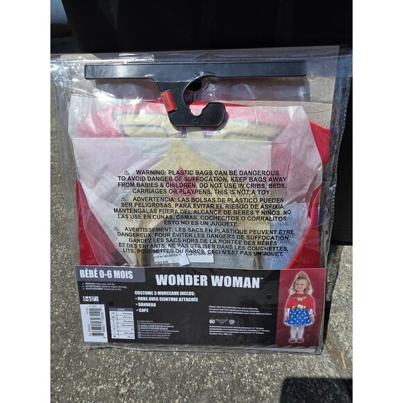 Wonder Woman‎ Infant Baby Girls 0-6 Months Halloween Costume 3 Pieces NEW - Picture 4 of 5